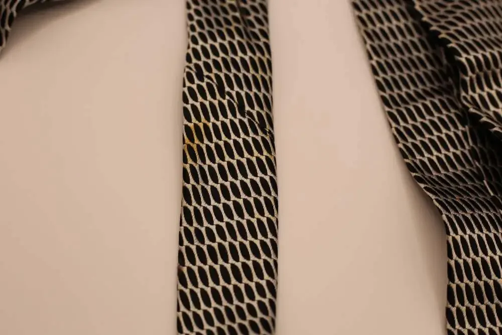 Avanzini Handmade in Italy 100% Silk Geometric Pattern Tie